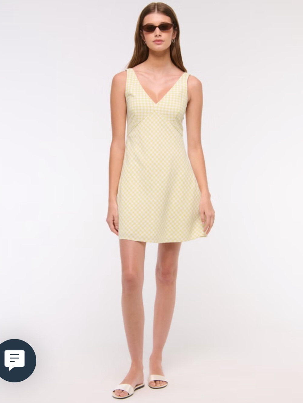Abercrombie Linen Blend Yellow Gingham Mini Dress, Size Small, EUC - Picture 10 of 14